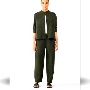 Eileen Fisher Organic Cotton Olive Green pants straight